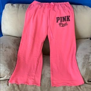 Pink Victoria secret Boyfriend Sweatpants Size M